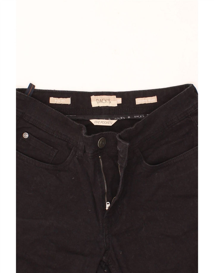 DACK'S Womens Slim Jeans IT 44 Medium W28 L25 Black Cotton Vintage Dack's and Second-Hand Dack's from Messina Hembry 
