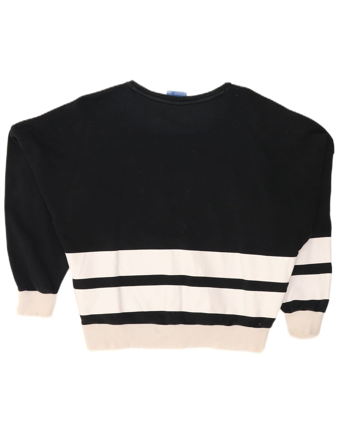 Женский джемпер оверсайз с рисунком ADIDAS UK 6 XS, черный в полоску