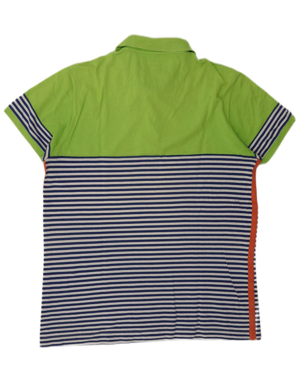 Мужская рубашка-поло узкого кроя Harmont & Blaine XL, хлопок в зеленую полоску