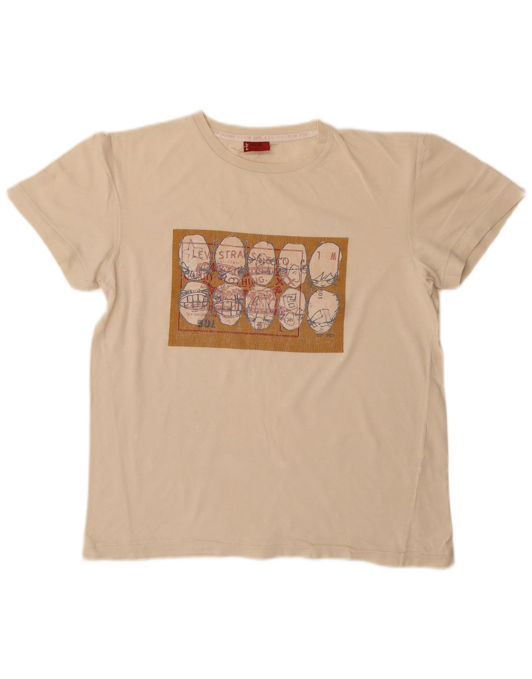 Женская футболка с рисунком Levi's Top UK 14 Medium Beige