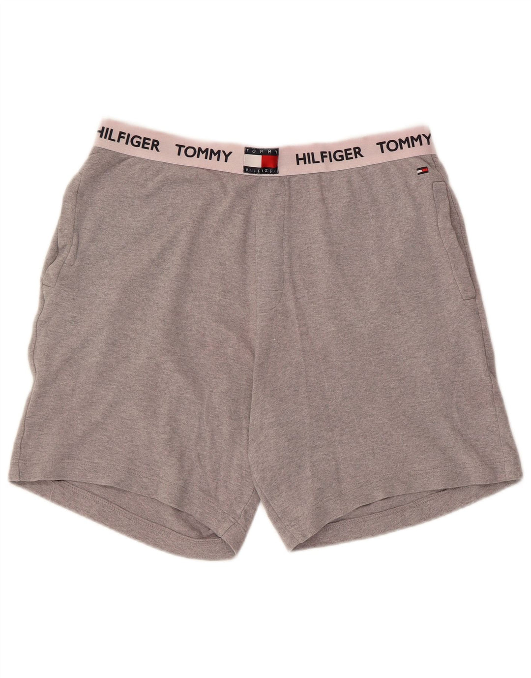 Tommy Hilfiger Мужские спортивные шорты с рисунком, хлопковые серого цвета среднего размера