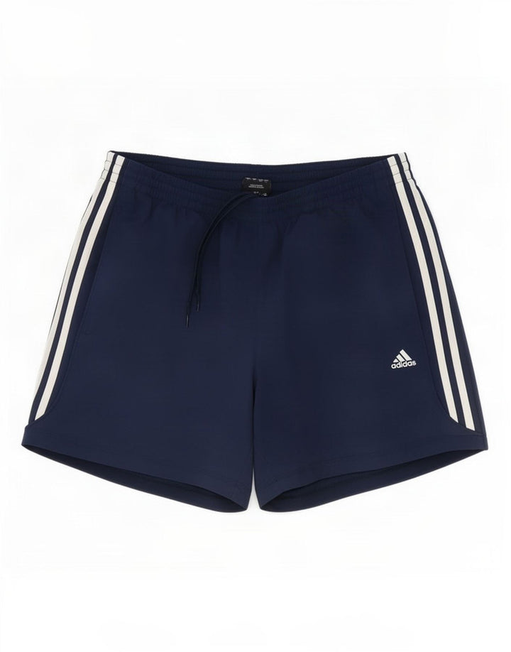 Мужские спортивные шорты Adidas Climalite, большие темно-синие, полиэстер