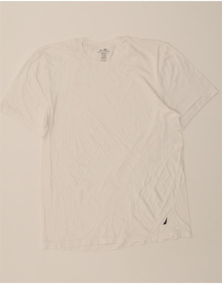 NAUTICA Mens T-Shirt Top Medium White Cotton Vintage Nautica and Second-Hand Nautica from Messina Hembry 