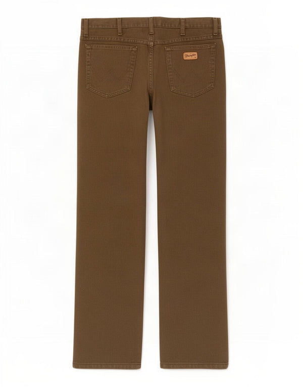 Мужские прямые повседневные брюки Wrangler Ohio W38 L32, хлопок цвета хаки