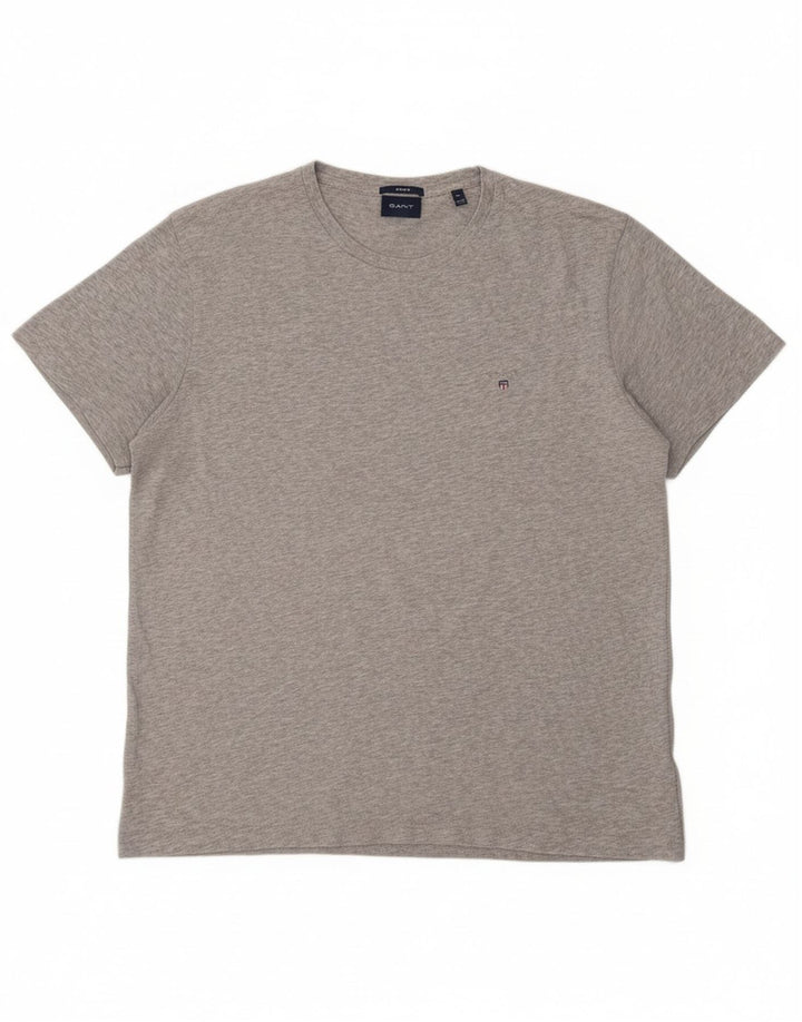 GANT Mens Regular Fit T-Shirt Top XL Grey Cotton