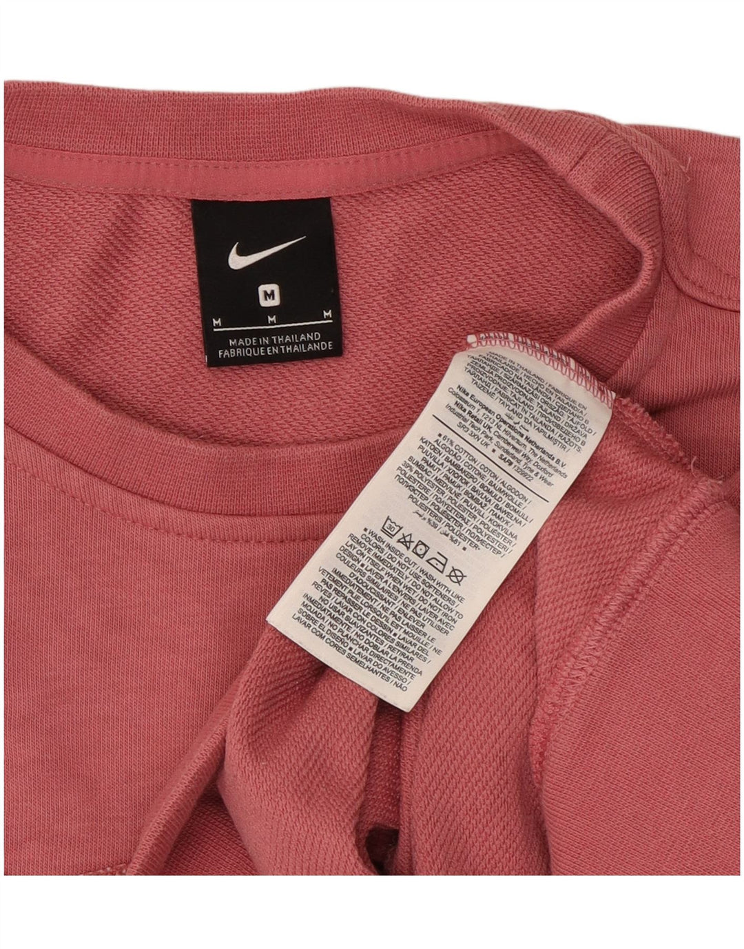 Женский укороченный свитер большого размера с графическим рисунком Nike UK 14, средний розовый