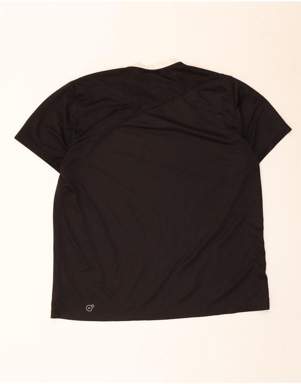 Мужская футболка Puma Top 2XL черная из полиэстера с цветными блоками