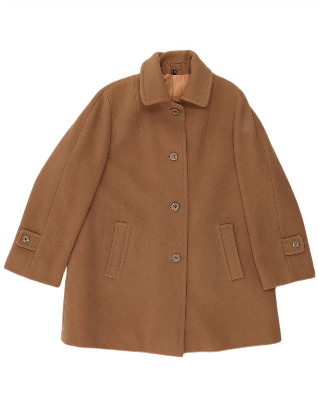 LAMPERT Женское пальто UK 20 2XL Коричневое из овечьей шерсти