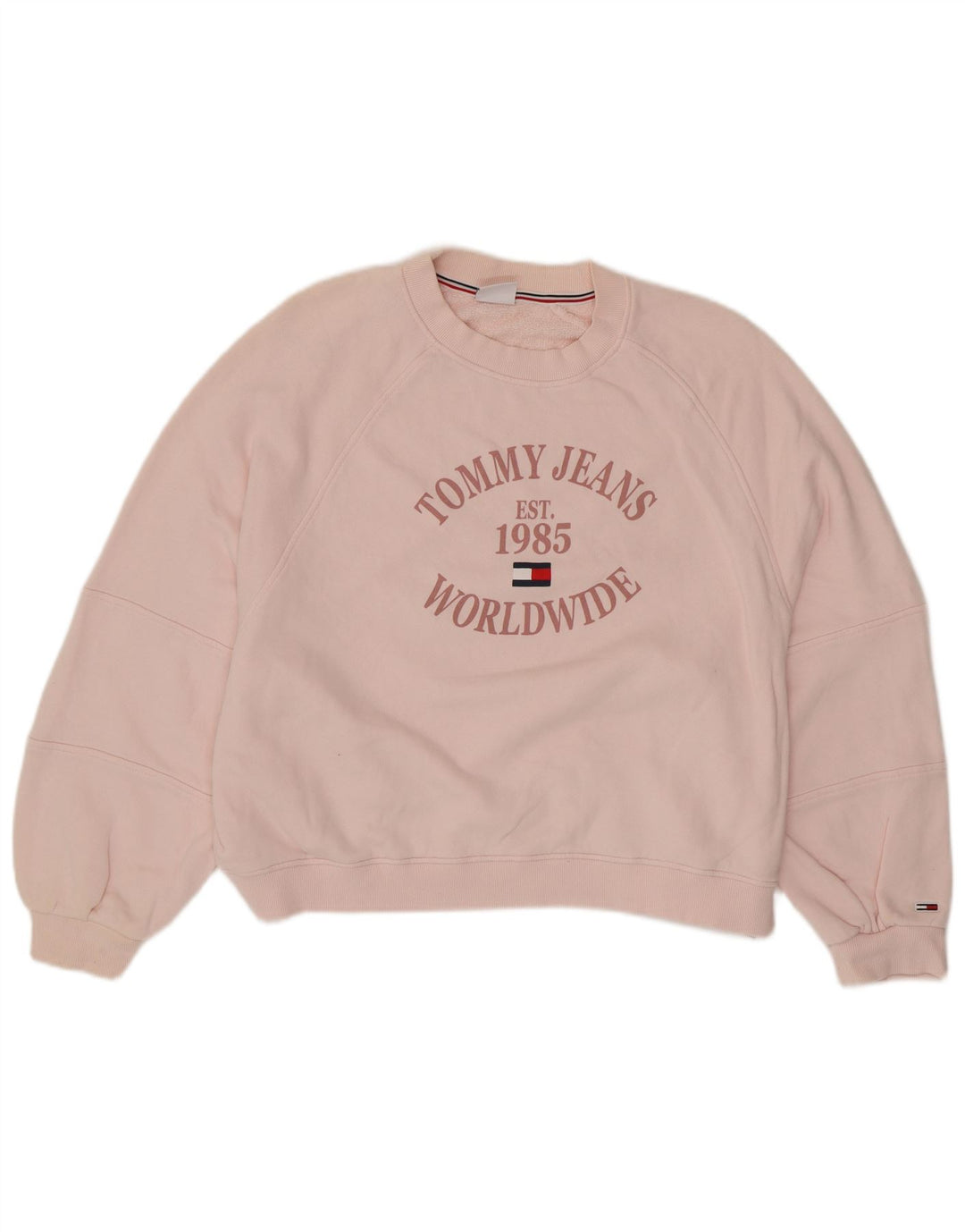 TOMMY HILFIGER Женский свободный свитшот с рисунком UK 20 2XL Розовый