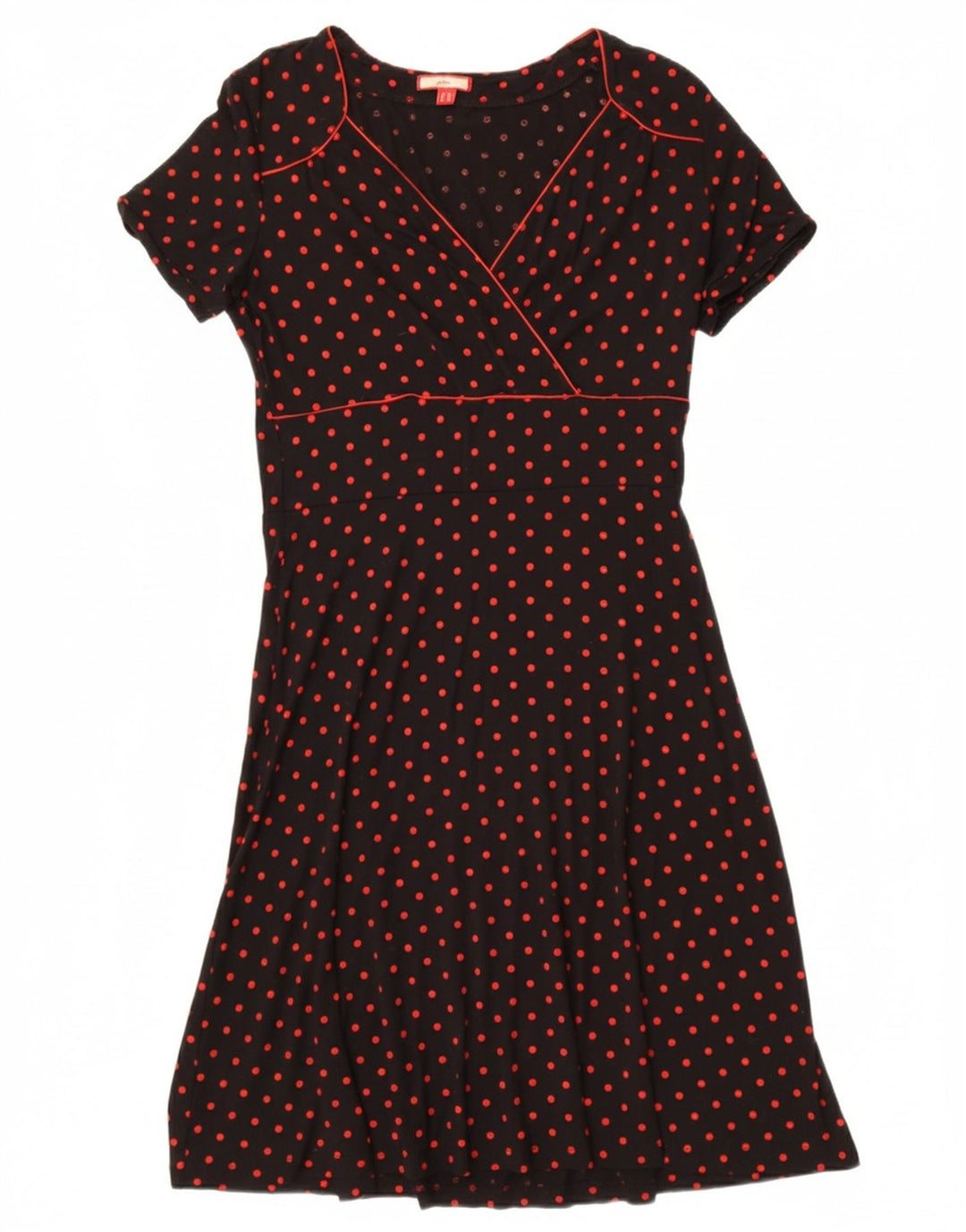 JOE BROWNS Womens A-Line Dress UK 12 Medium  Black Polka Dot