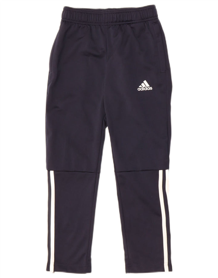 Спортивные брюки Adidas для мальчиков 7-8 лет, темно-синий, полиэстер