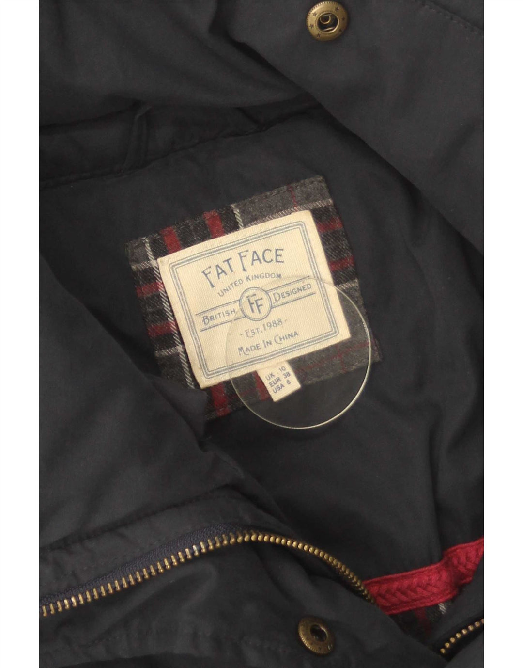 Женская стеганая куртка Fat Face UK 10, маленький размер, темно-синий, полиэстер