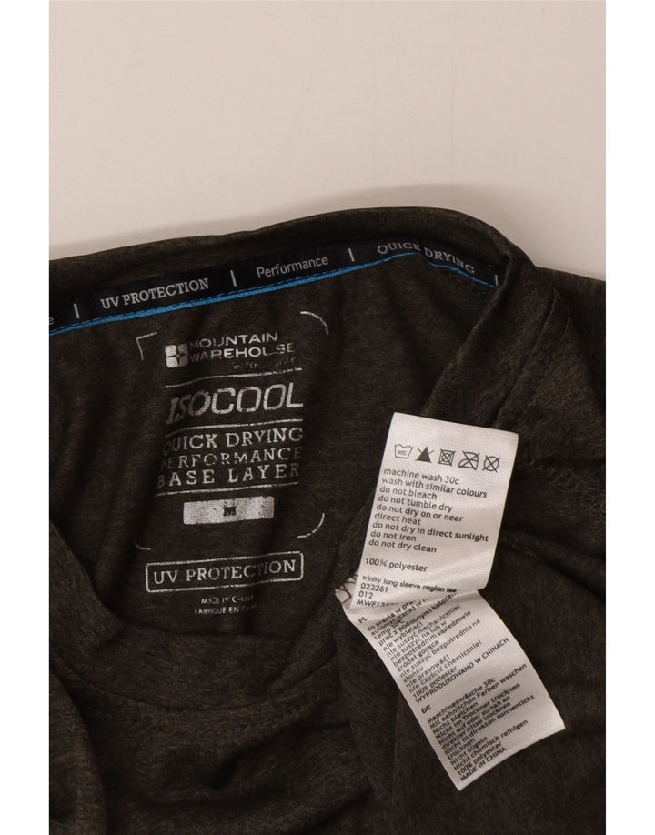 Mountain Warehouse Мужской топ IsoCool с длинным рукавом, средний хаки, в крапинку