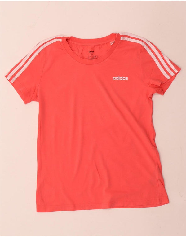 Женская футболка Adidas Top UK 12/14, средний красный хлопок, красный