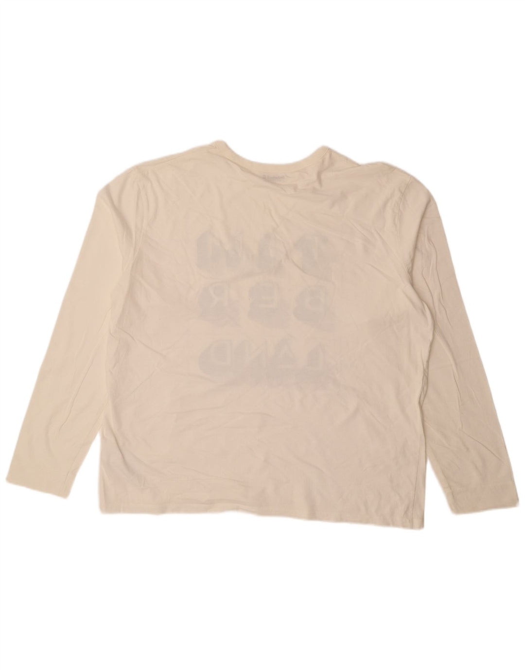 TIMBERLAND Мужской топ с рисунком с длинным рукавом XL, белый хлопок