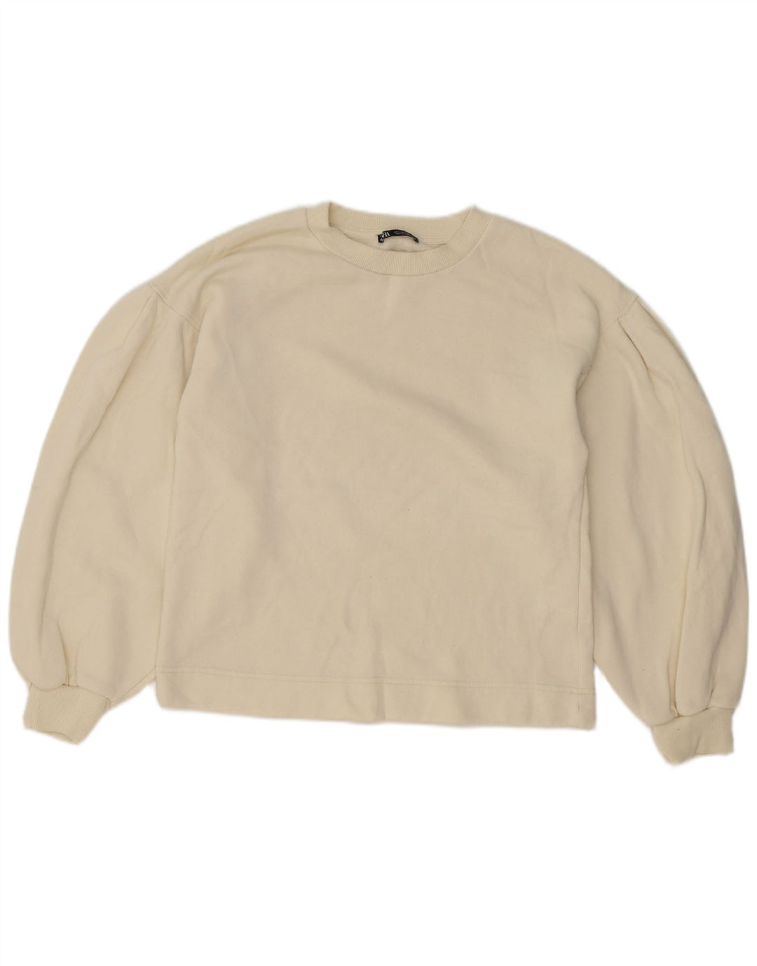 Женский джемпер оверсайз Zara UK 10, маленький белый хлопковый джемпер