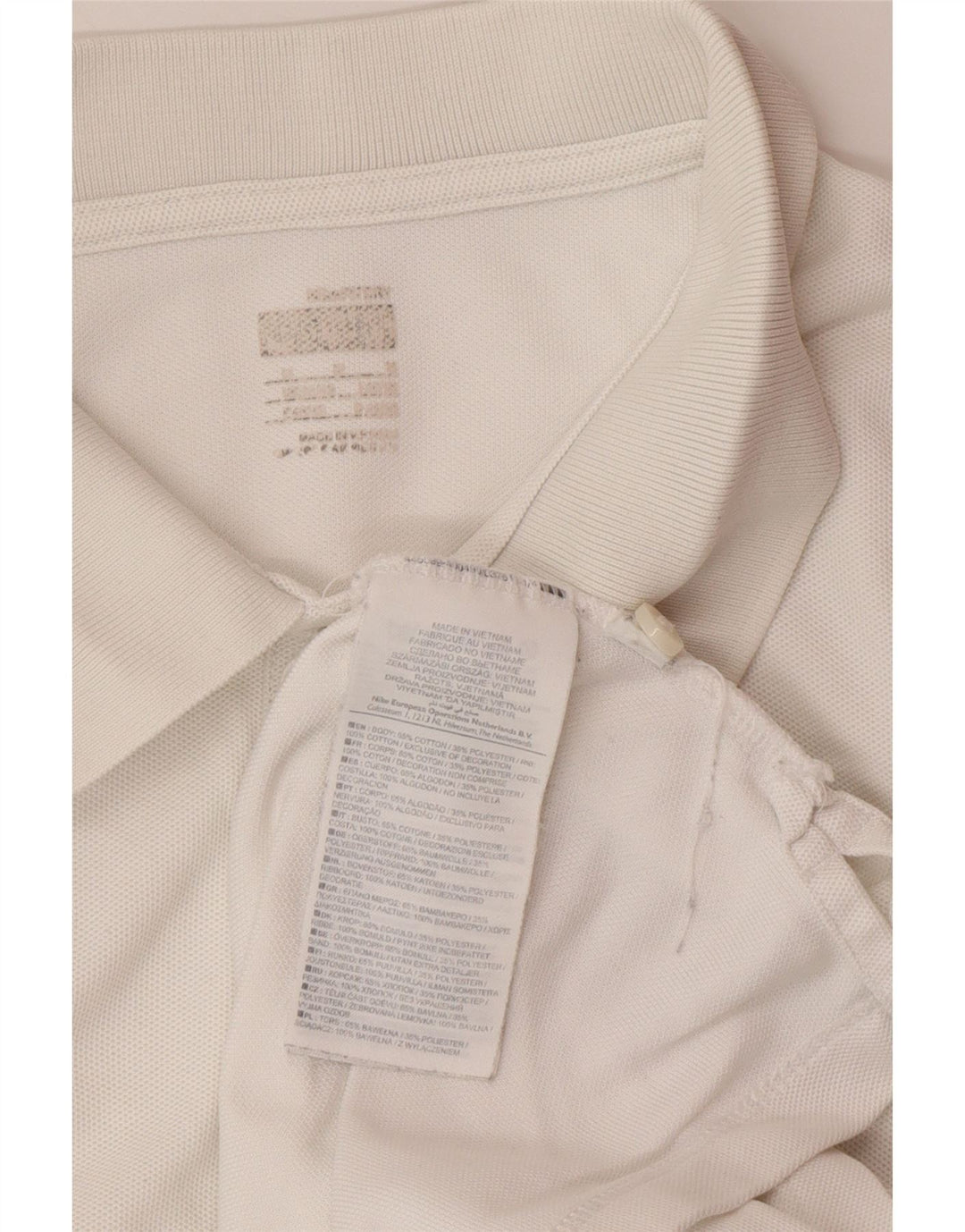 Мужская рубашка-поло NIKE среднего размера, белый хлопок, хлопок