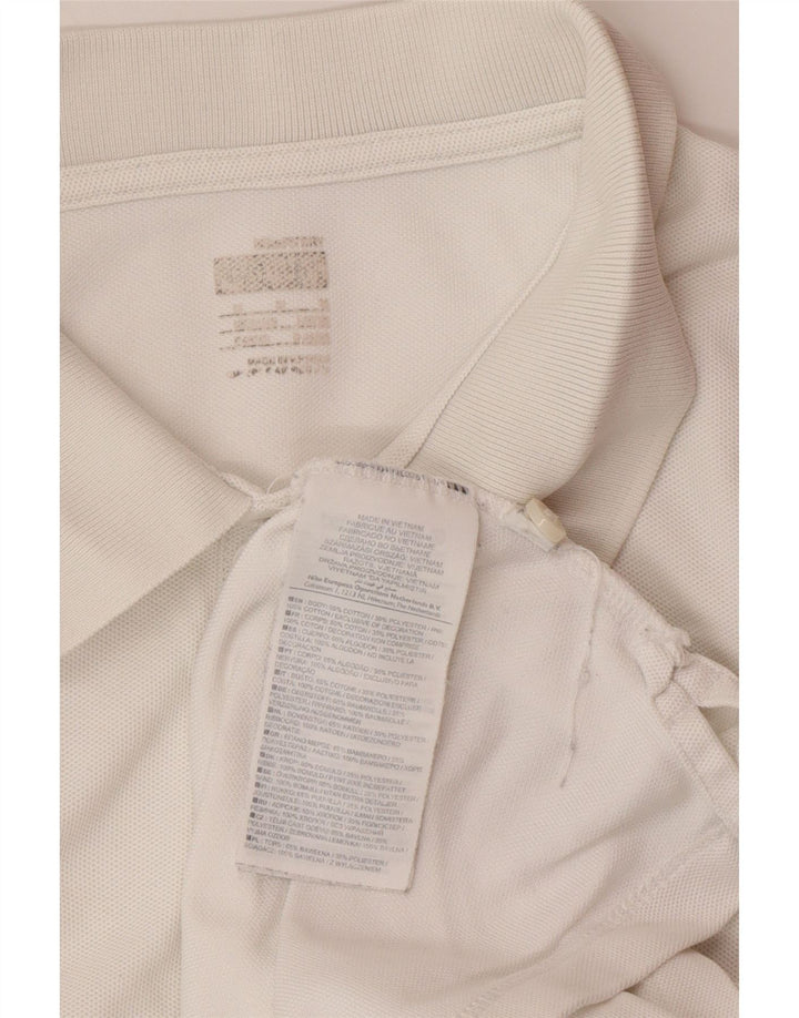 Мужская рубашка-поло NIKE среднего размера, белый хлопок, хлопок