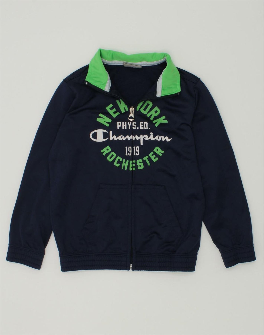 CHAMPION Boys Graphic Tracksuit Top Jacket 3-4 Years 2XS Navy Blue | Vintage Champion | Thrift | Second-Hand Champion | Used Clothing | Messina Hembry 