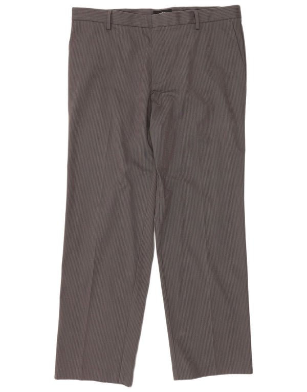 Мужские прямые брюки-чиносы Dockers W38 L32, серые, хлопковые в тонкую полоску