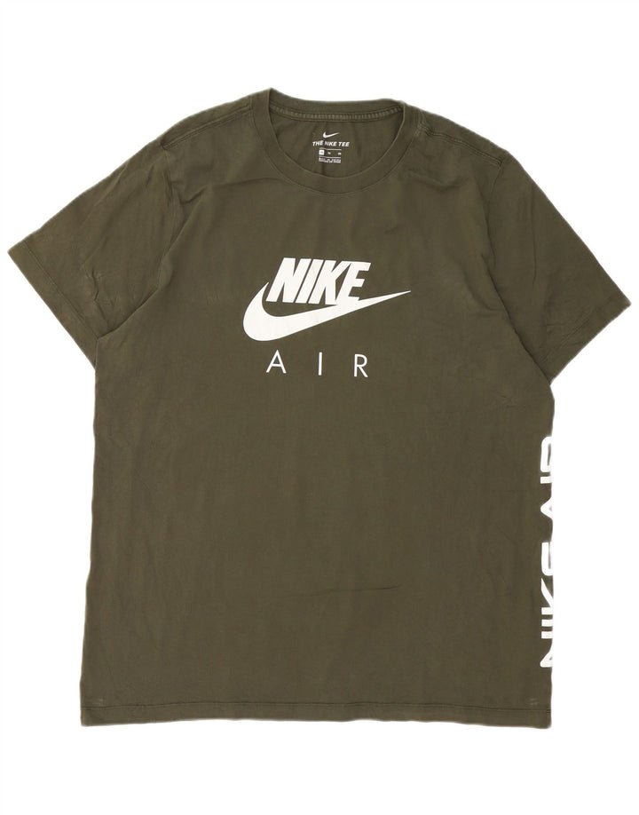 Мужская футболка с рисунком Nike Top XL, зеленый хлопок