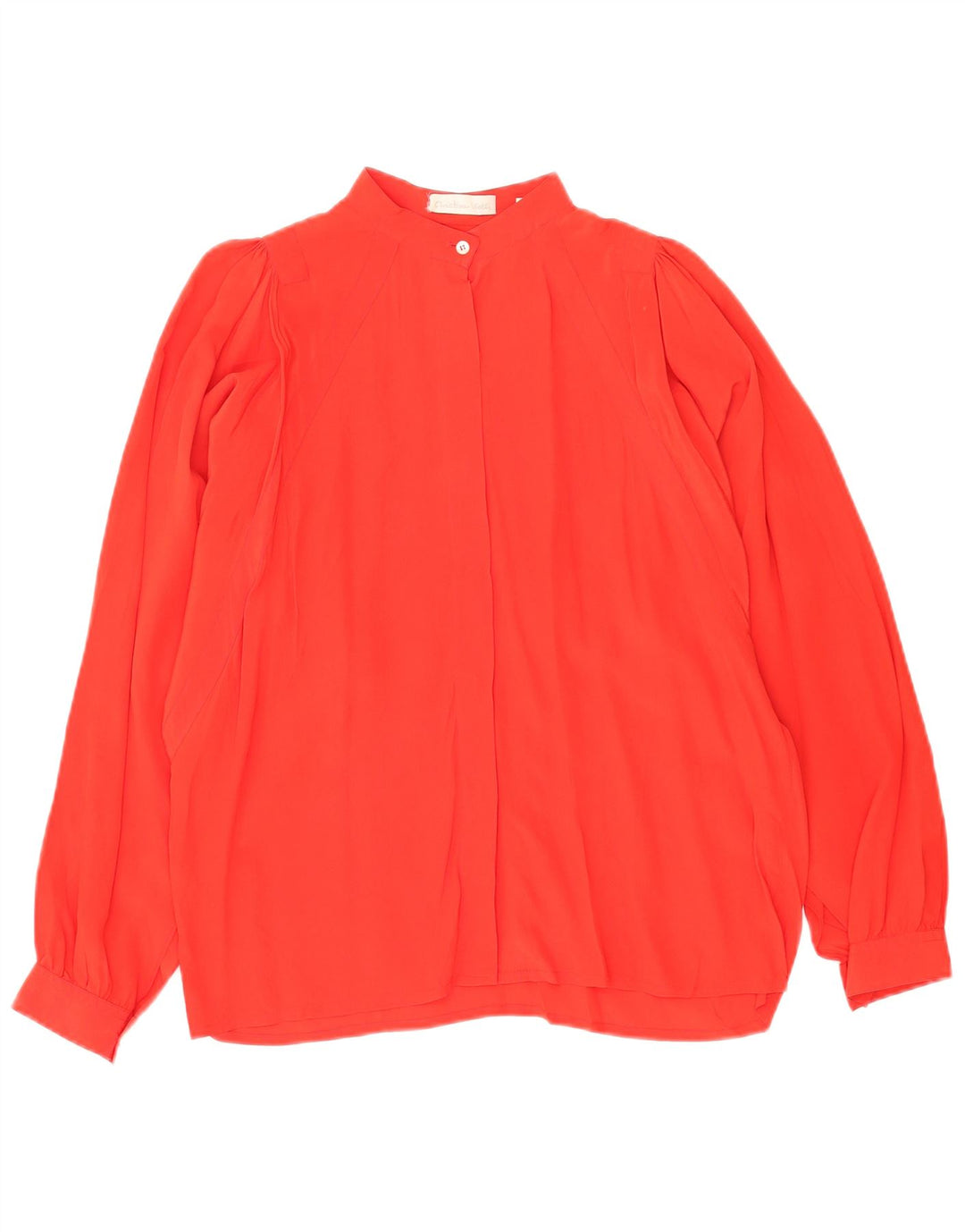 Винтажная женская блузка-рубашка IT 44, средний красный шелк