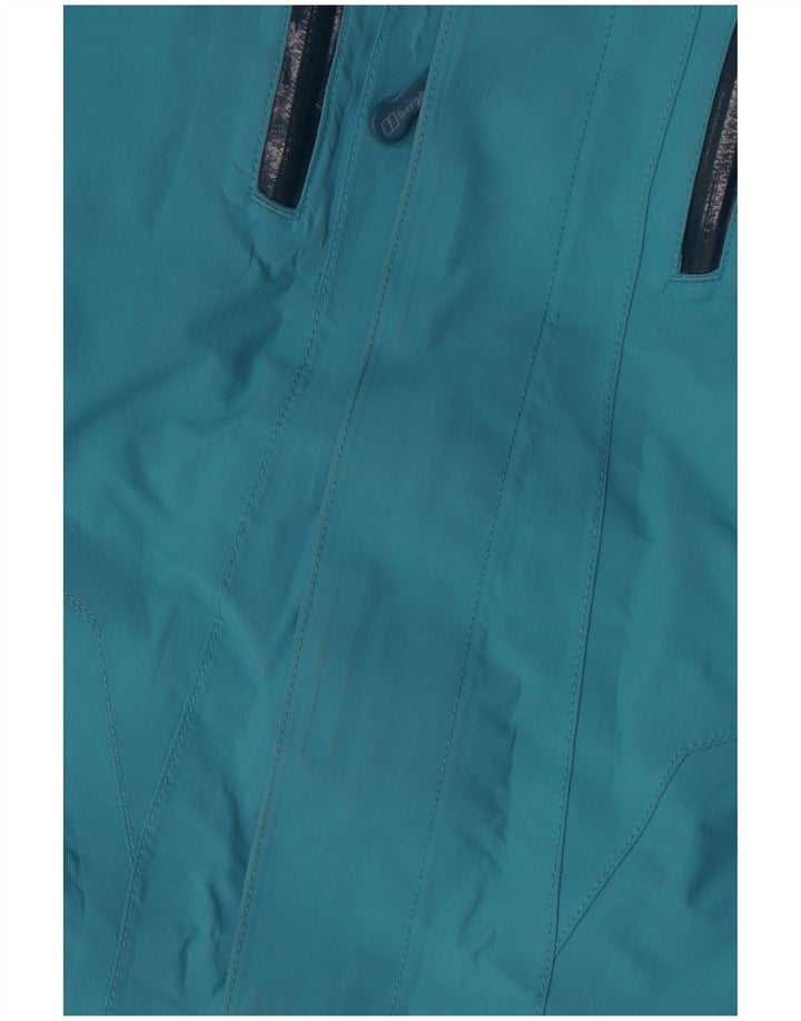 Berghaus Женская оверсайз-дождевик с капюшоном UK 10, маленький синий нейлон