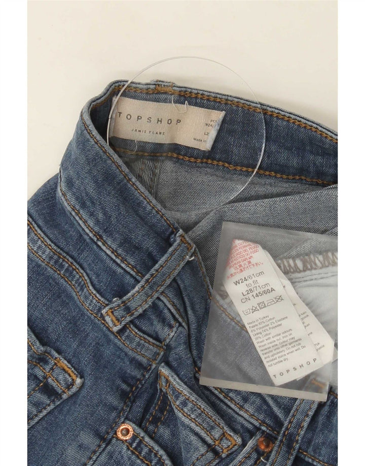 Женские расклешенные джинсы Topshop Jamie W24 L28, синий хлопок