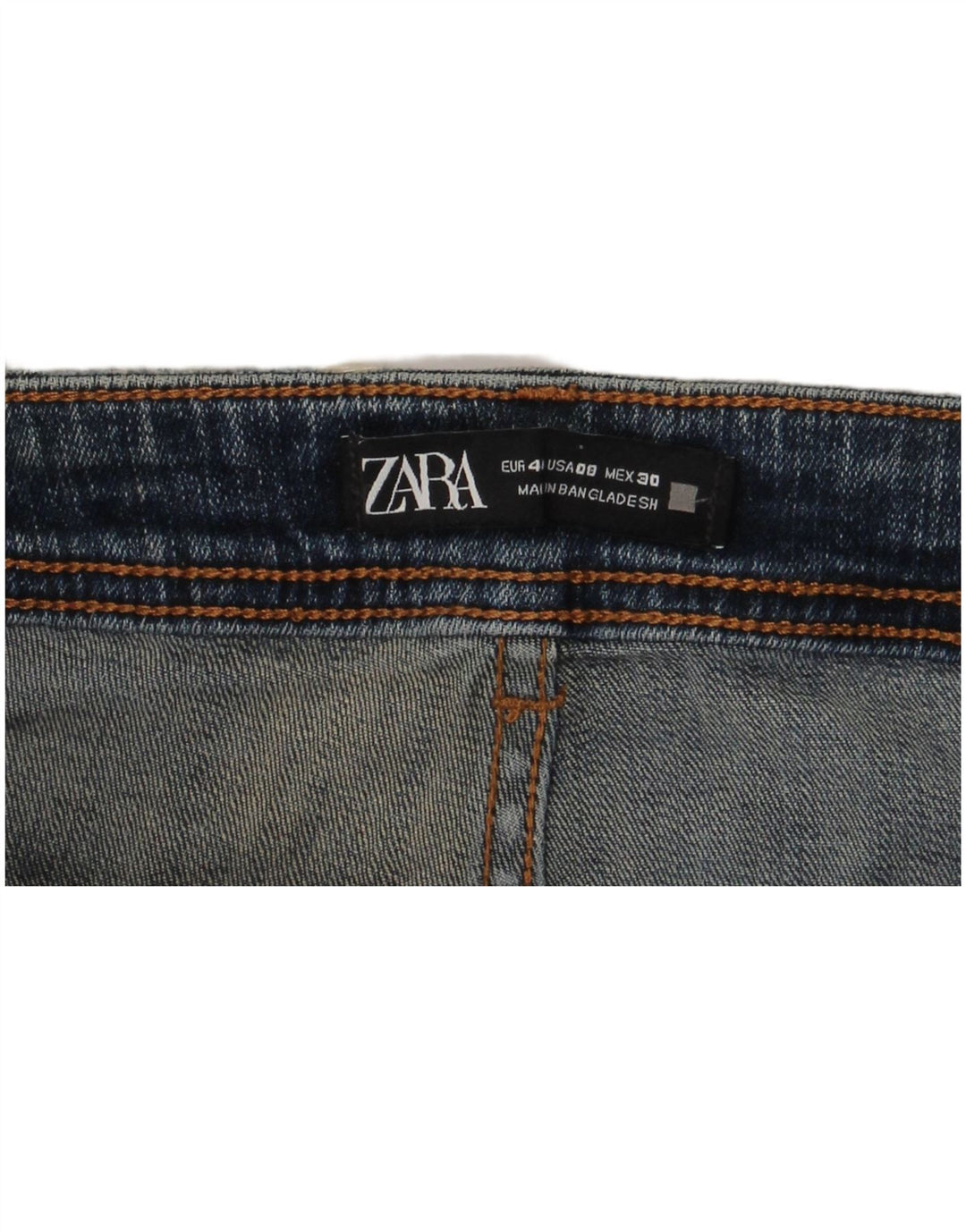 Женские потертые джинсы скинни Zara EU 40 Medium W30 L28 Синие