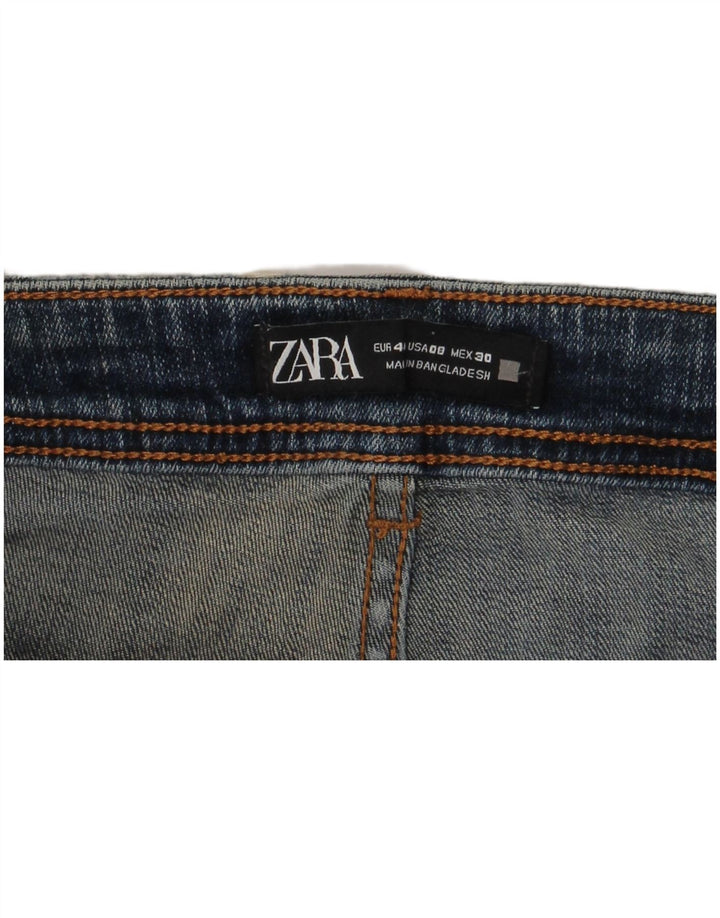 Женские потертые джинсы скинни Zara EU 40 Medium W30 L28 Синие