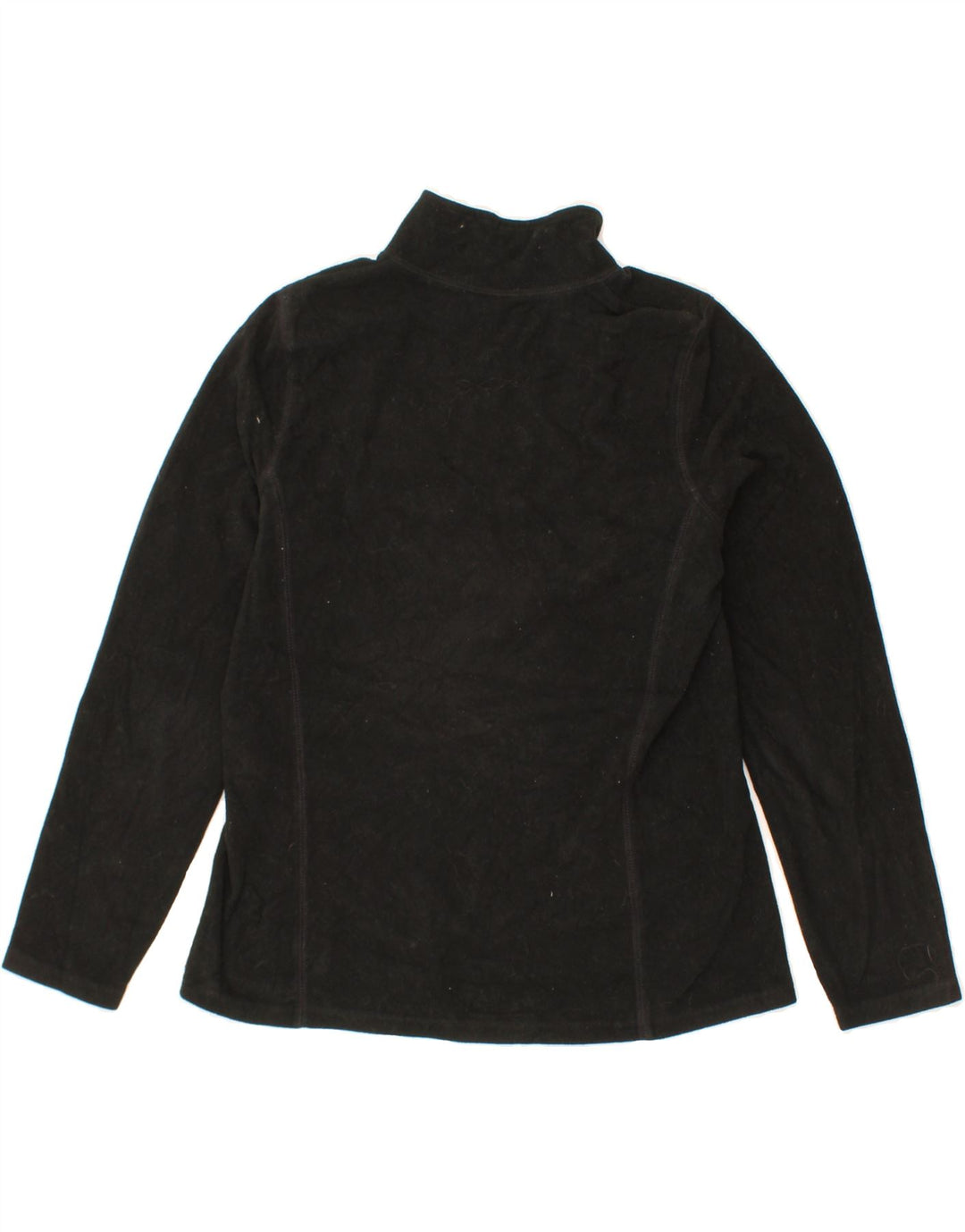 EDDIE BAUER Womens Zip Neck Fleece Jumper UK 14 Medium Black Polyester Vintage Eddie Bauer and Second-Hand Eddie Bauer from Messina Hembry 