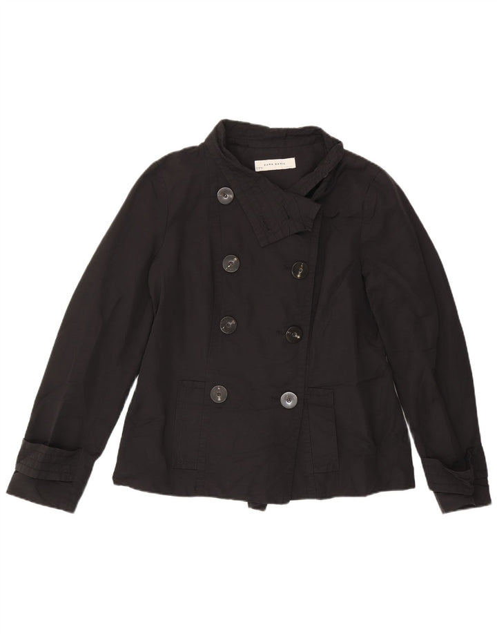 Женское короткое полупальто Zara UK 18 XL, черный хлопок