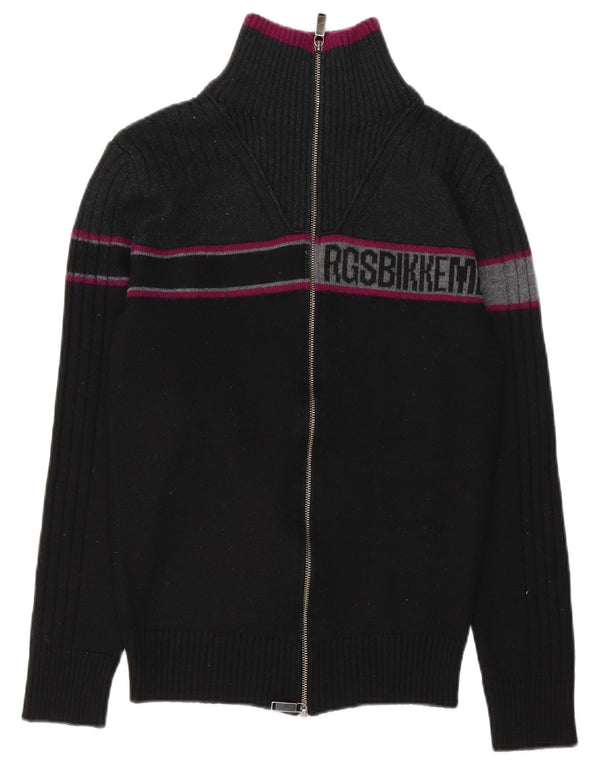 Женский кардиган с рисунком Bikkembergs UK 14, средний черный с цветными блоками