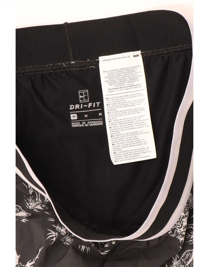Женские спортивные шорты Nike Dri Fit с графическим рисунком UK 14, средний черный полиэстер