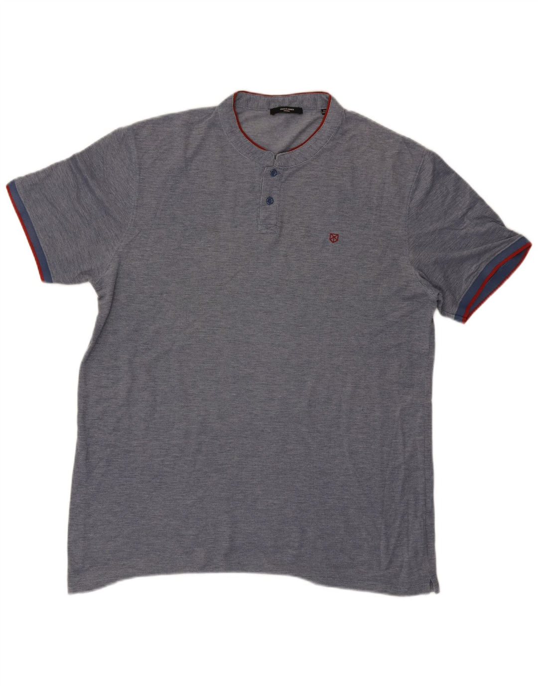 Мужская футболка Jack & Jones Top 2XL Темно-синяя в крапинку
