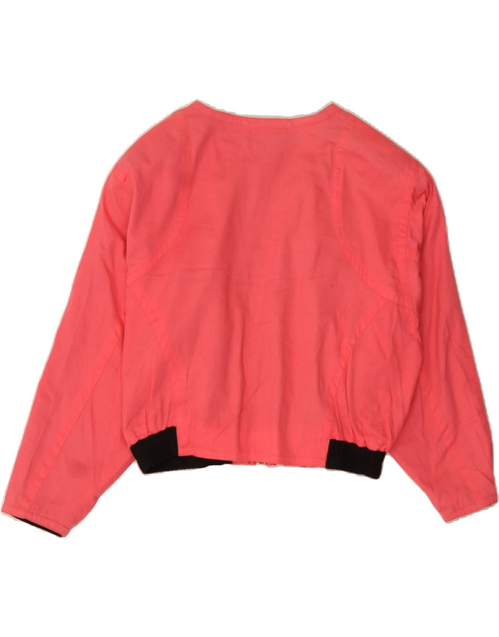 VINTAGE Womens Bomber Jacket IT 44 Medium Pink Cotton Vintage Vintage and Second-Hand Vintage from Messina Hembry 