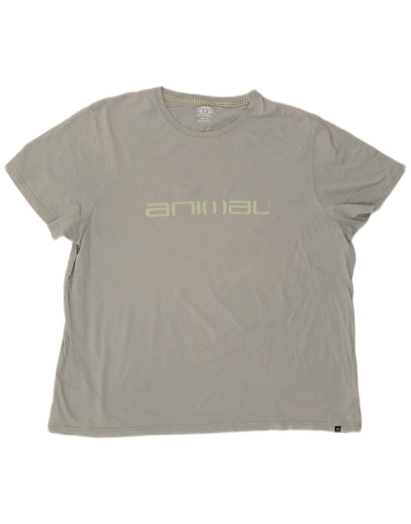 Мужская футболка с рисунком Animal Top 2XL, синяя, хлопок