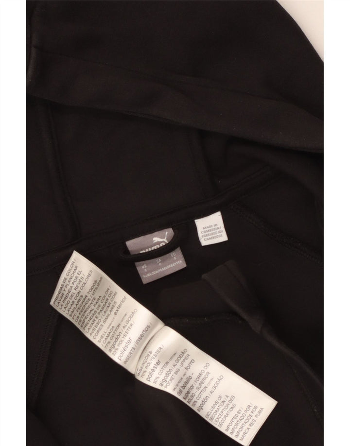 Женский свитер с капюшоном на молнии PUMA UK 10, маленький, черный, полиэстер