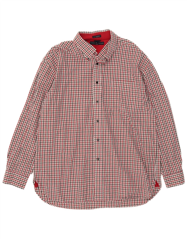 Мужская рубашка Tommy Hilfiger XL в красную клетку