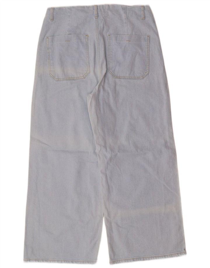 Женские широкие джинсы с завышенной талией Zara EU 42, большие W32 L26, синие классические