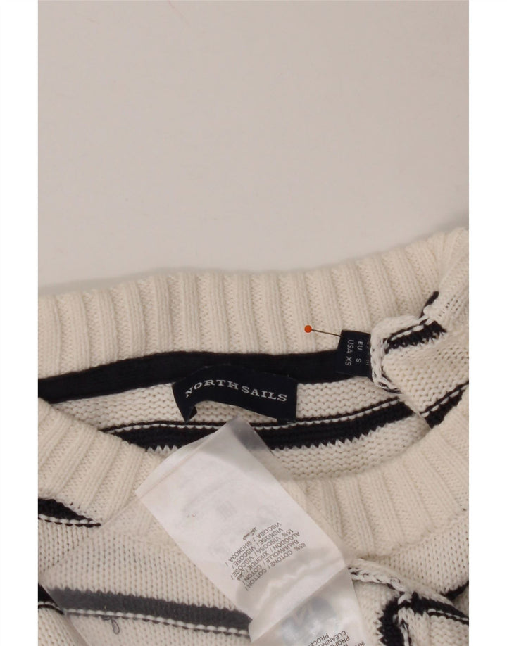 Женский джемпер с круглым вырезом NORTH SAILS UK 14, средний белый в полоску