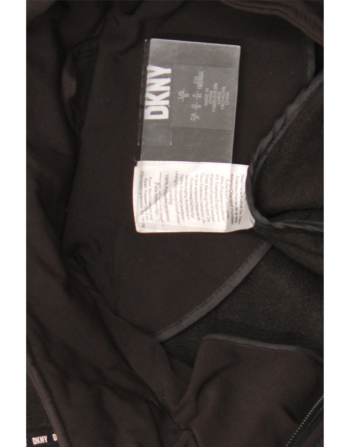 Женский тренч с капюшоном Dkny UK 10, маленький, черный, полиэстер