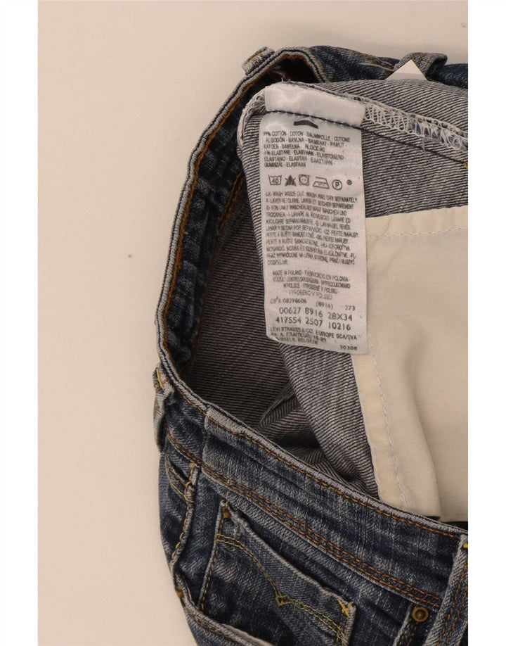 Женские прямые джинсы Levi's 627 W28 L28 синие, хлопок
