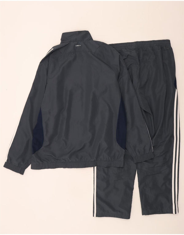 Мужской спортивный костюм Adidas Climalite Full UK 44/46, большой серый с цветными блоками