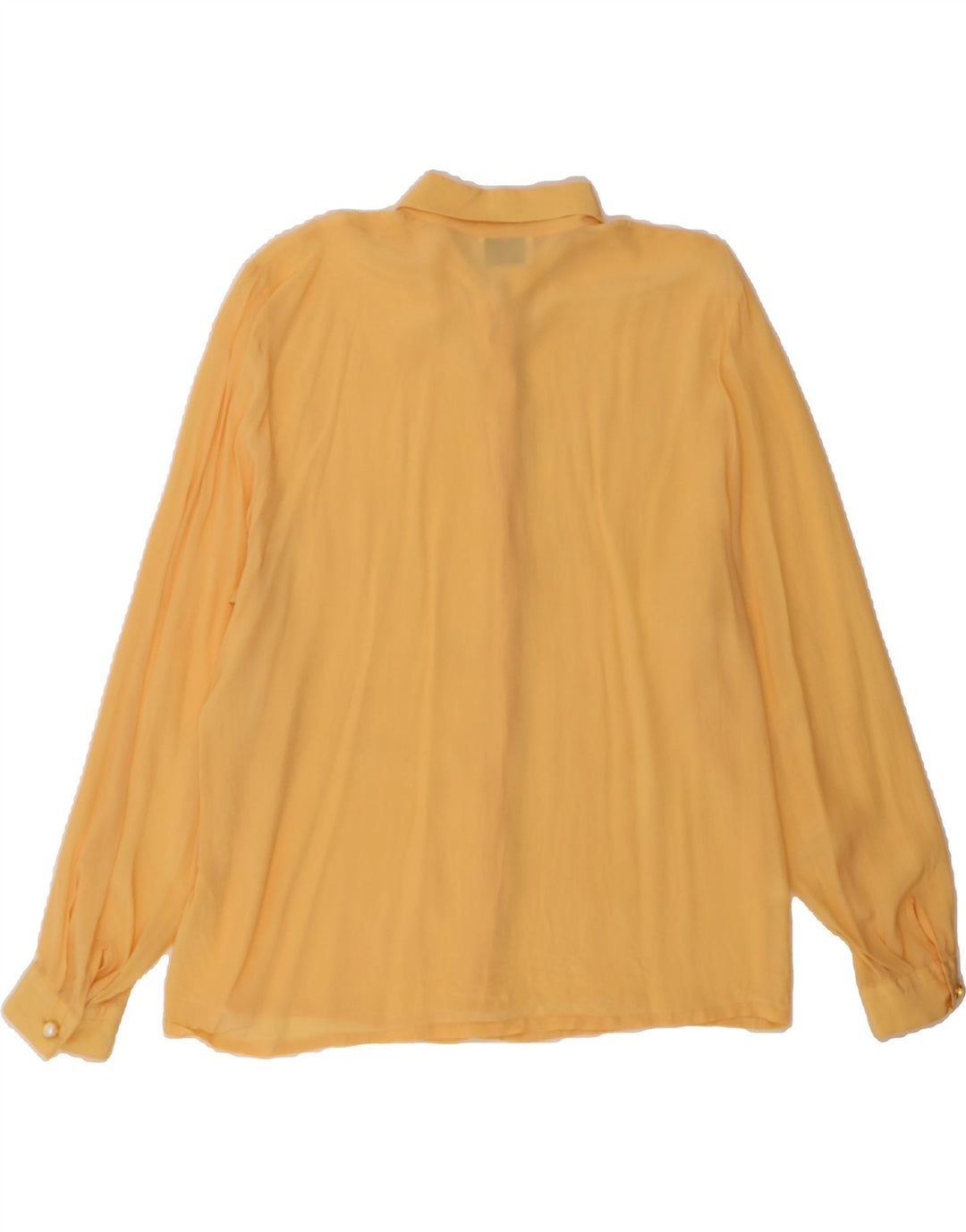 VINTAGE Womens Oversized Shirt Blouse IT 50 XL Yellow Acetate Vintage Vintage and Second-Hand Vintage from Messina Hembry 