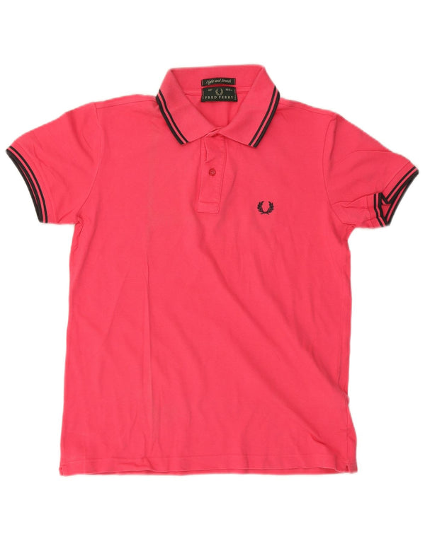 Мужская легкая и эластичная рубашка-поло Fred Perry, хлопок среднего розового цвета