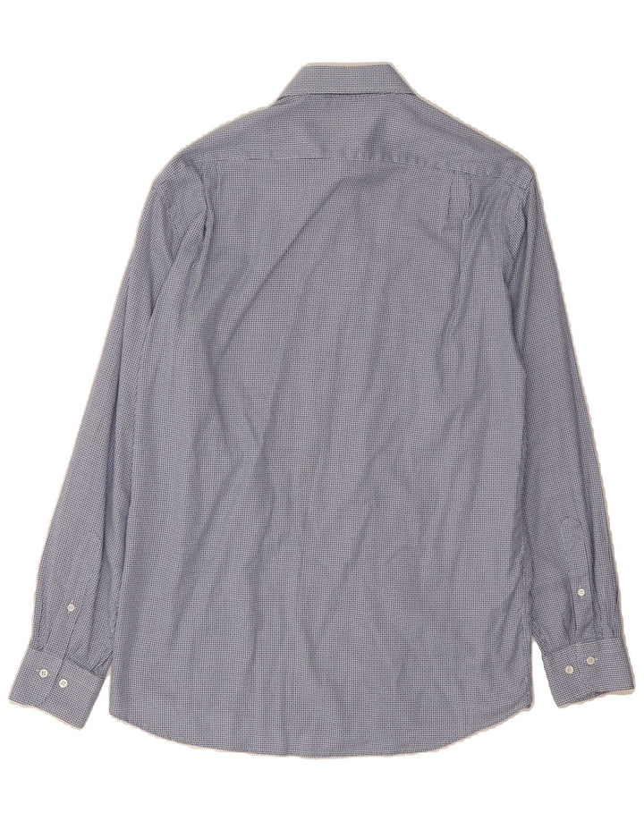 HUGO BOSS Mens Shirt Size 40 Medium Blue Check Vintage Hugo Boss and Second-Hand Hugo Boss from Messina Hembry 