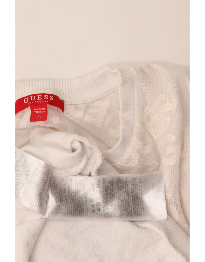 Женский джемпер с рисунком Guess UK 10, маленький белый с цветными блоками