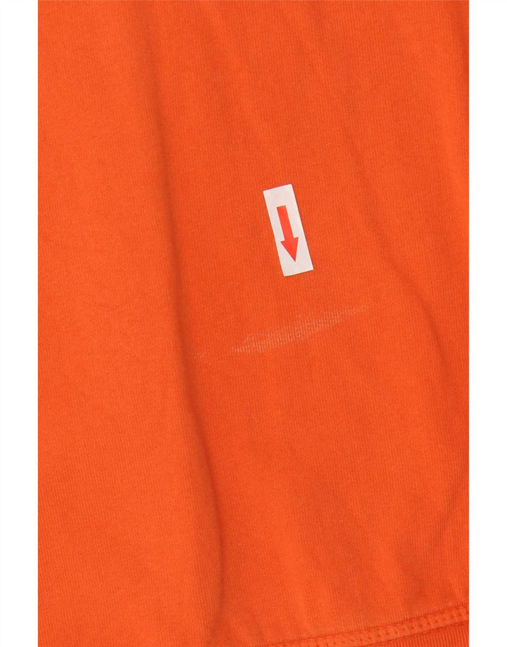 Женский свитер-свитшот Crew Clothing, хлопковый джемпер UK 12, средний оранжевый цвет