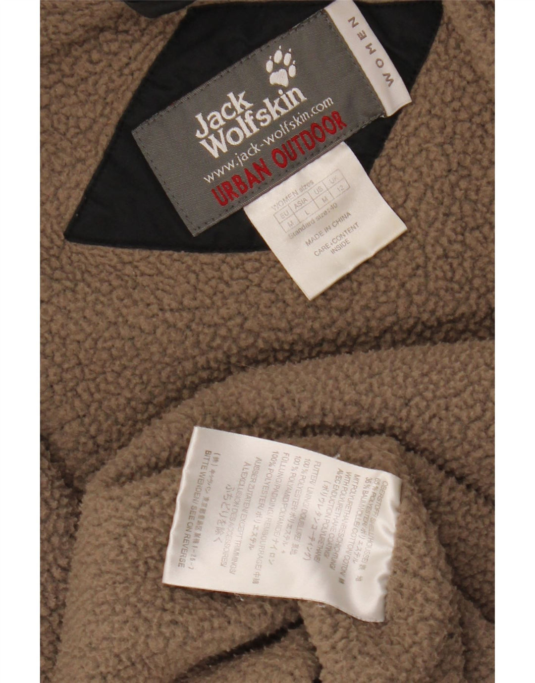 Женская ветровка JACK WOLFSKIN UK 12, средний черный полиэстер